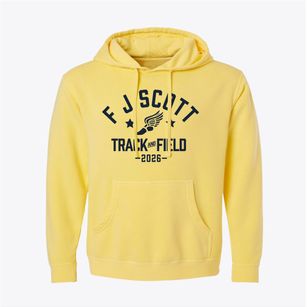 F J Scott Elementary School Track and Field Pigment-Dyed Hoodie