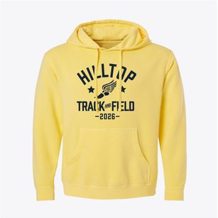 Hilltop Middle School Track and Field Pigment-Dyed Hoodie