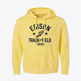 Edison Elementary School Track and Field Pigment-Dyed Hoodie