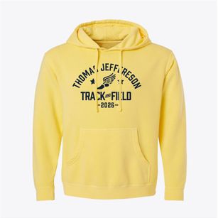 Thomas Jeffereson High School Track and Field Pigment-Dyed Hoodie