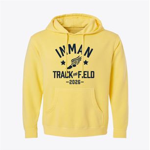 Inman Elementary School Track and Field Pigment-Dyed Hoodie