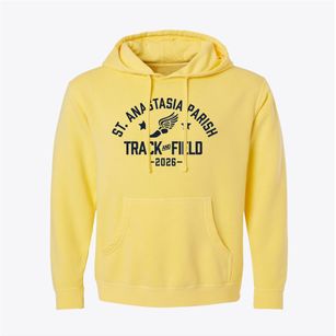 St Anastasia Parish Track and Field Pigment-Dyed Hoodie