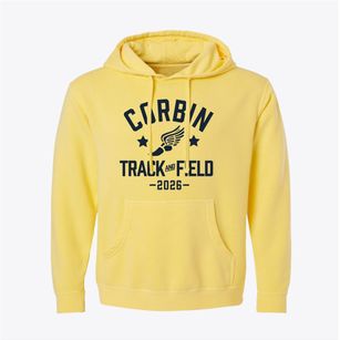 Corbin Middle School Track and Field Pigment-Dyed Hoodie
