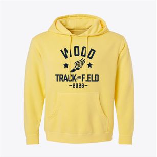 Wood Elementary School Track and Field Pigment-Dyed Hoodie