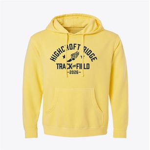 Highcroft Ridge Elementary School Track and Field Pigment-Dyed Hoodie