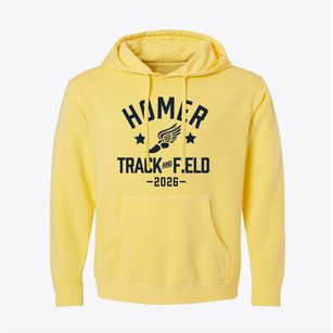 Homer Community School Track and Field Pigment-Dyed Hoodie