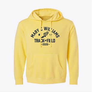 Mary C Williams Elementary School Track and Field Pigment-Dyed Hoodie