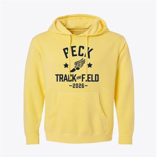 Peck Elementary School Track and Field Pigment-Dyed Hoodie