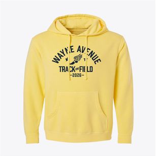 Wayne Avenue Elementary School Track and Field Pigment-Dyed Hoodie