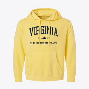  Virginia Slogan Pigment-Dyed Hoodie