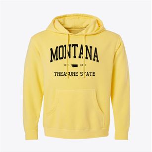  Montana Slogan Pigment-Dyed Hoodie