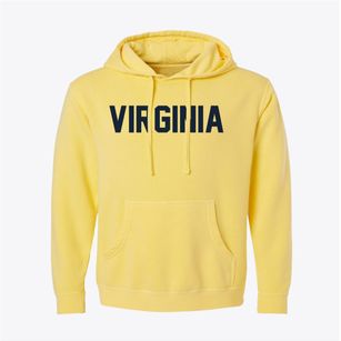  Virginia Block Letter Pigment-Dyed Hoodie