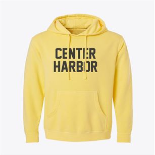 Center Harbor New Hampshire Classic Block Pigment-Dyed Hoodie