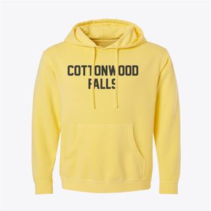 Cottonwood Falls Kansas Classic Block Pigment-Dyed Hoodie