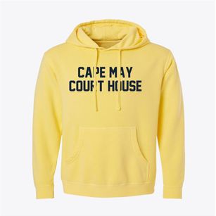 Cape May Court House New Jersey Classic Block Pigment-Dyed Hoodie