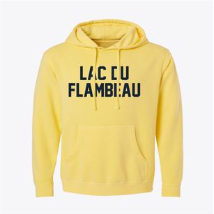 Lac Du Flambeau Wisconsin Classic Block Pigment-Dyed Hoodie