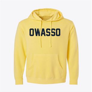Owasso Oklahoma Classic Block Pigment-Dyed Hoodie