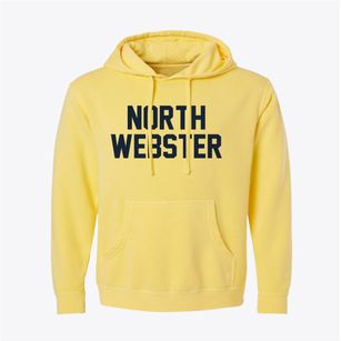 North Webster Indiana Classic Block Pigment-Dyed Hoodie