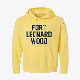 Fort Leonard Wood Missouri Classic Block Pigment-Dyed Hoodie