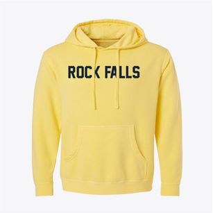 Rock Falls Iowa Classic Block Pigment-Dyed Hoodie