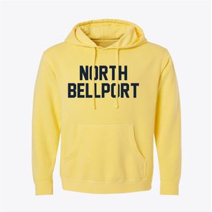 North Bellport New York Classic Block Pigment-Dyed Hoodie