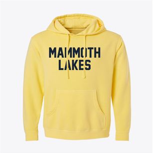 Mammoth Lakes California Classic Block Pigment-Dyed Hoodie