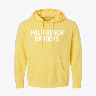 Palm Beach Gardens Florida Classic Block Pigment-Dyed Hoodie