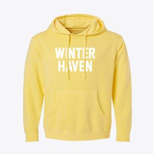 Winter Haven Florida Classic Block Pigment-Dyed Hoodie