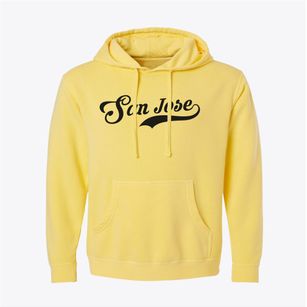 San Jose California Vintage Team Pigment-Dyed Hoodie