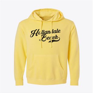 Hallandale Beach Florida Vintage Team Pigment-Dyed Hoodie