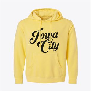 Iowa City Iowa Vintage Team Pigment-Dyed Hoodie