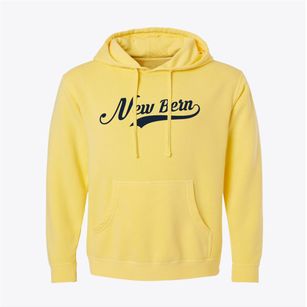 New Bern North Carolina Vintage Team Pigment-Dyed Hoodie