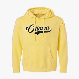 Ottawa Kansas Vintage Team Pigment-Dyed Hoodie