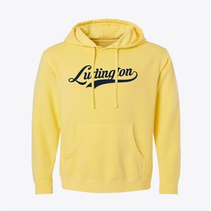 Ludington Michigan Vintage Team Pigment-Dyed Hoodie
