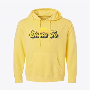 Santa Fe New Mexico Sublime Sunset Pigment-Dyed Hoodie
