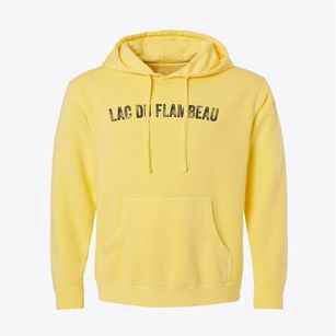 Lac Du Flambeau Wisconsin Timeless Retro Pigment-Dyed Hoodie