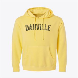Danville Illinois Timeless Retro Pigment-Dyed Hoodie