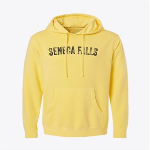 Seneca Falls New York Timeless Retro Pigment-Dyed Hoodie