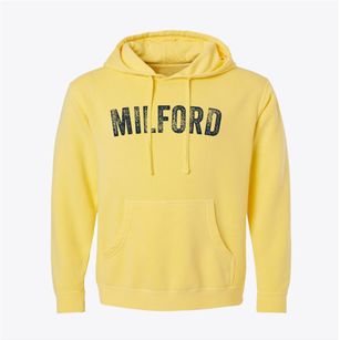 Milford Iowa Timeless Retro Pigment-Dyed Hoodie