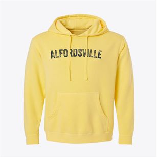 Alfordsville Indiana Timeless Retro Pigment-Dyed Hoodie
