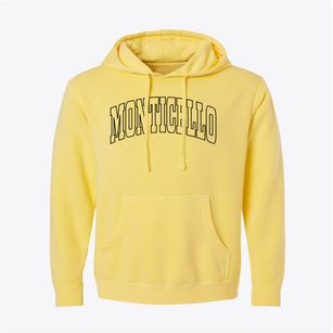 Monticello Indiana Trendy Block Pigment-Dyed Hoodie