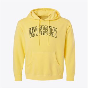Waterbury Vermont Trendy Block Pigment-Dyed Hoodie