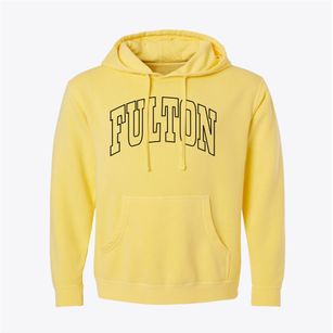Fulton Mississippi Trendy Block Pigment-Dyed Hoodie