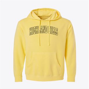 Highland Hills Ohio Trendy Block Pigment-Dyed Hoodie