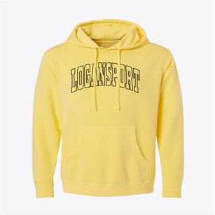 Logansport Indiana Trendy Block Pigment-Dyed Hoodie
