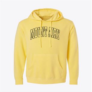 Mount Airy North Carolina Trendy Block Pigment-Dyed Hoodie