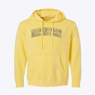 Martins Ferry Ohio Trendy Block Pigment-Dyed Hoodie