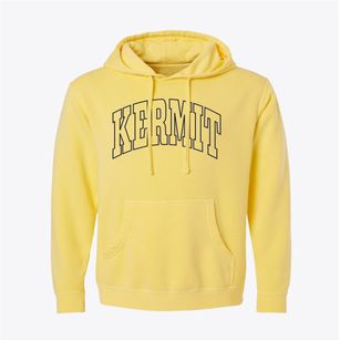 Kermit Texas Trendy Block Pigment-Dyed Hoodie
