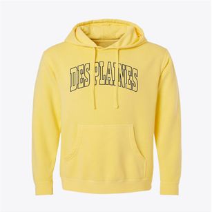 Des Plaines Illinois Trendy Block Pigment-Dyed Hoodie