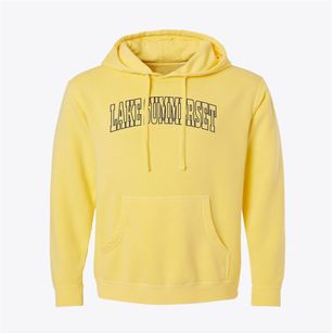 Lake Summerset Illinois Trendy Block Pigment-Dyed Hoodie